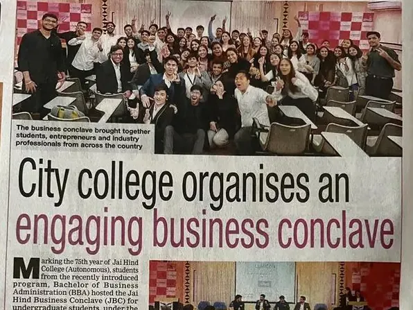Business Standard - Jai Hind College Organises Business Conclave, January 2023