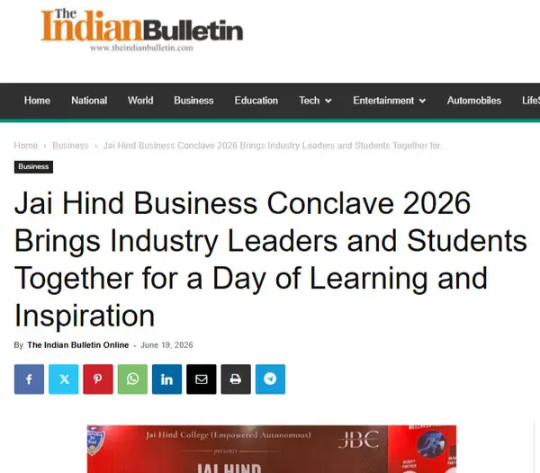 The Indian Bulletin - Jai Hind Business Conclave Press Release
