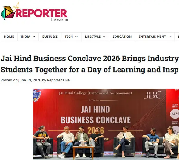 A Reporter Live - Jai Hind Business Conclave Press Release