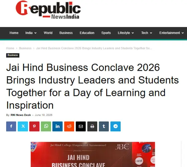Republic News India - Jai Hind Business Conclave Press Release